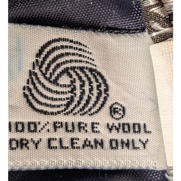 Vintage Espresso Striped Purple Blue Teal Skirt 100% Wool Union Made Size 12 - Picture 4 of 6